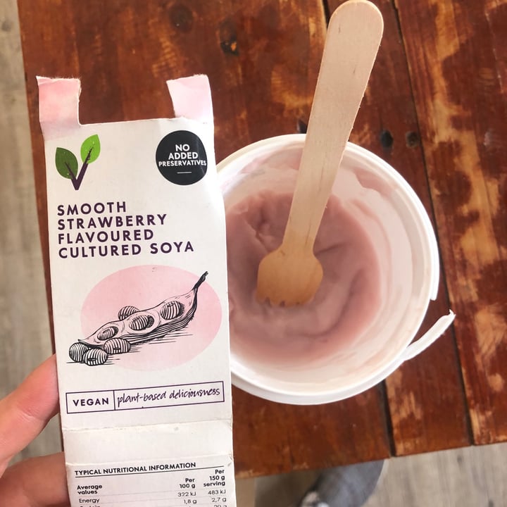 review photo of Woolworths Food Smooth Strawberry Flavoured Cultured Soya shared by @vexedsnowflake on 06 May 2021 - review