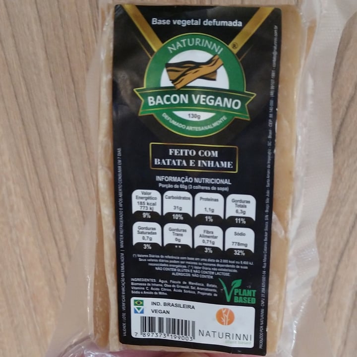 photo of Naturinni Bacon vegano shared by @silparente on  08 May 2022 - review