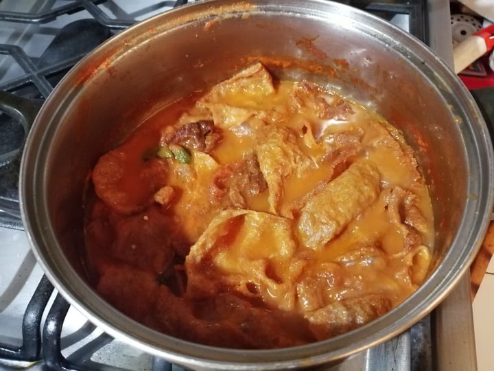 review photo of Muluc Ceh Chicharrón De Trigo Vegano En Salsa Roja shared by @andyveggy on 01 Dec 2019 - review