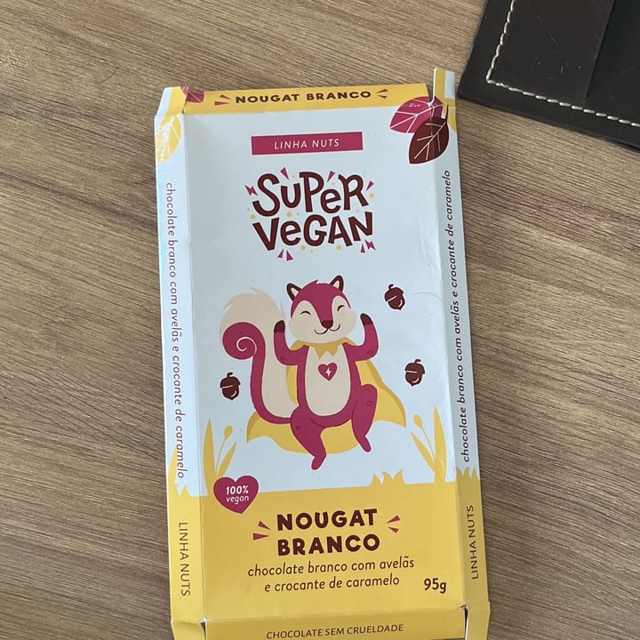 photo of Super Vegan Chocolate Nougat Branco (95g) shared by @brigidaalves on  19 Jun 2022 - review