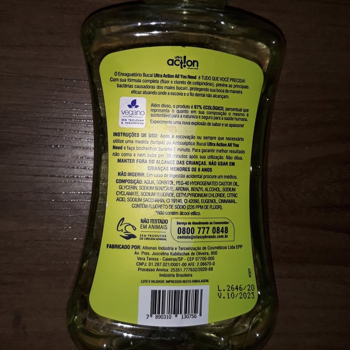 review photo of Ultra action Antisséptico bucal com flúor Menta Everest Fresh shared by @kellycunha on 12 Jun 2022 - review