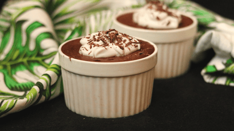 This vegan banana chocolate mousse recipe is as light as air