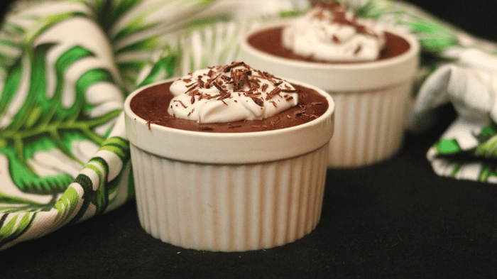 vegan banana chocolate mousse