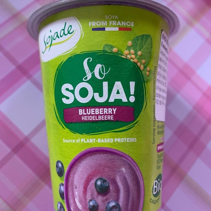 photo of Sojade So Soja! Blueberry - Heidelbeere Soya Yogurt alternative 400g shared by @slovenianveganfinds on  15 Jan 2021 - review