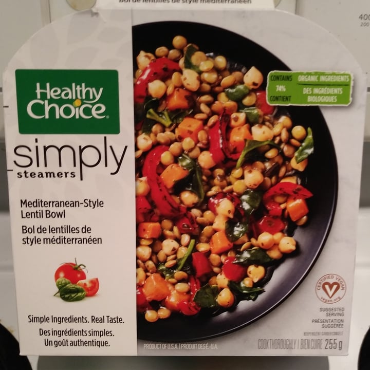 photo of Healthy Choice Simply Steamers Mediterranean Style Lentil Bowl shared by @practicallyvegan on  11 Nov 2020 - review