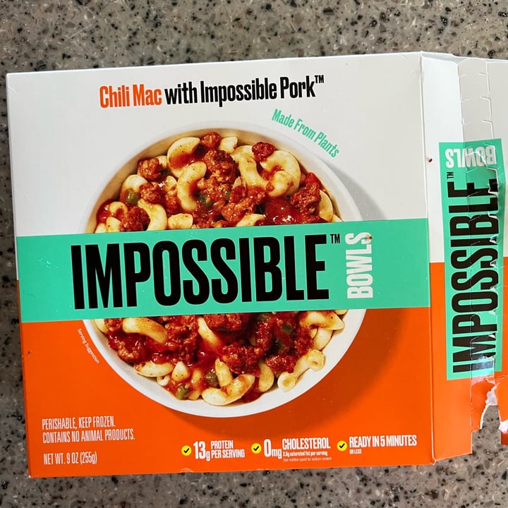 photo of Impossible Foods Chili Mac with Impossible Pork shared by @tatanka05 on  17 Sep 2022 - review