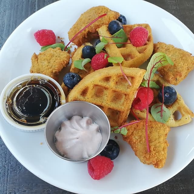 Photo of the dish ““Chicken” and Waffles”