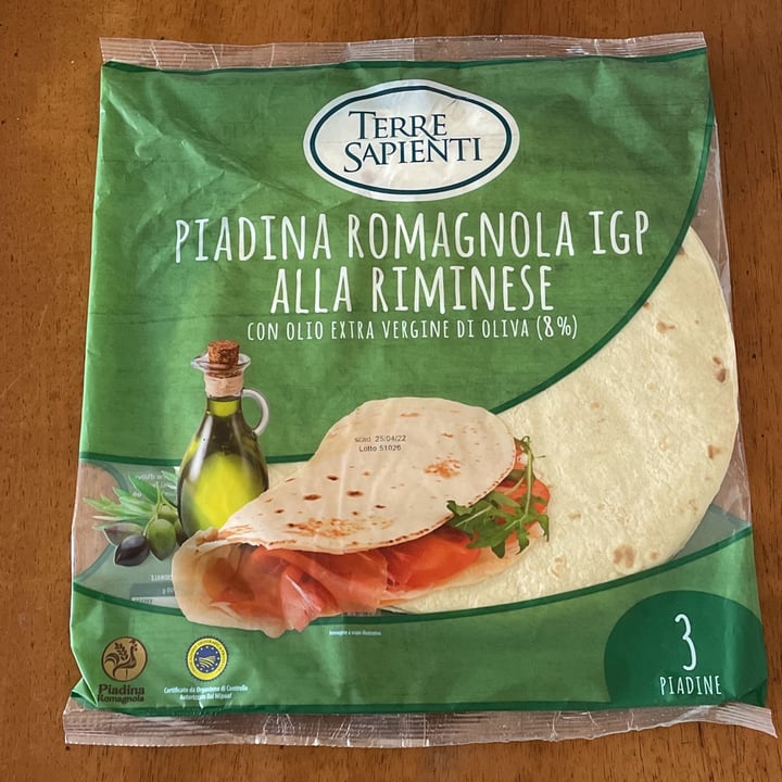 review photo of Terre sapienti Piadina romagnola IGP alla riminese shared by @tapir on 02 Apr 2022 - review