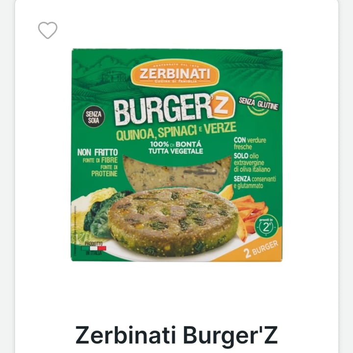 photo of Zerbinati Burger'Z Quinoa, Broccoli e Zucchine shared by @letistella on  23 May 2022 - review