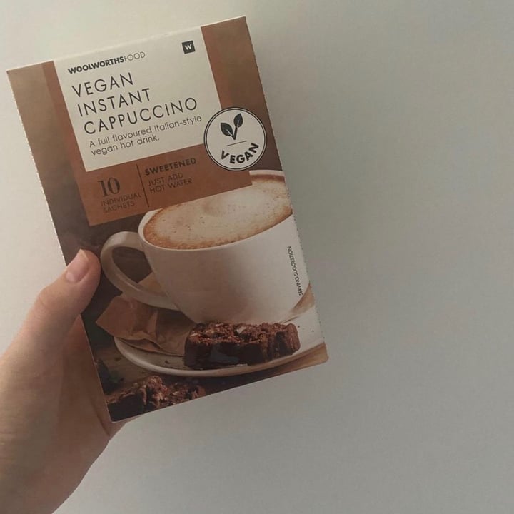 photo of Woolworths Vegan Cappuccino shared by @kathrynsveganjourney on  11 Feb 2021 - review