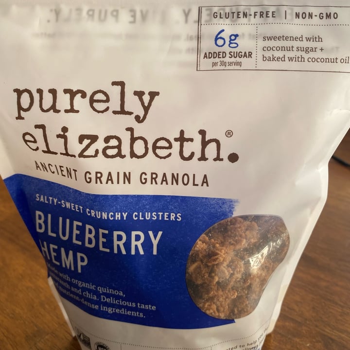 photo of Purely Elizabeth Blueberry Hemp Ancient Grain Granola shared by @vegangma on  01 Oct 2022 - review