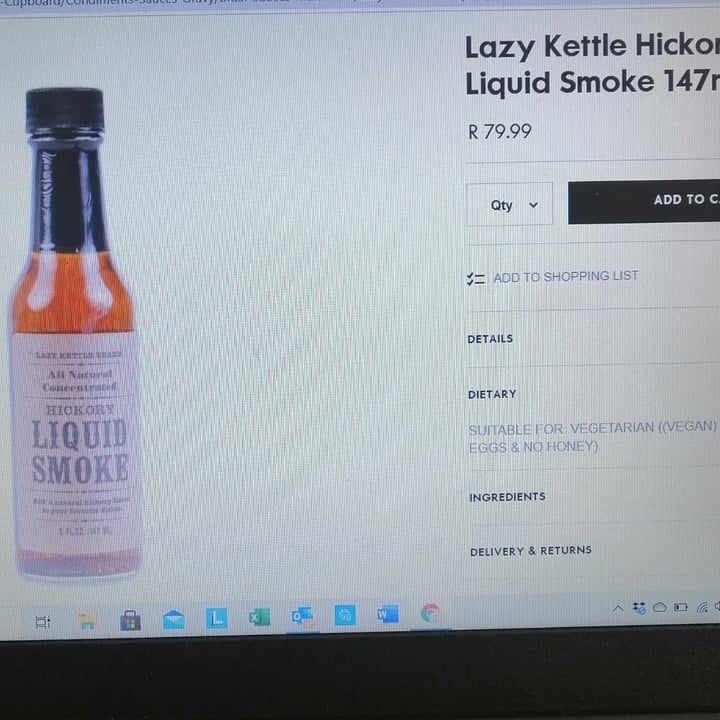 photo of Lazy kettle brand Hickory Liquid Smoke Extract shared by @nicoledupreez on  01 Oct 2020 - review