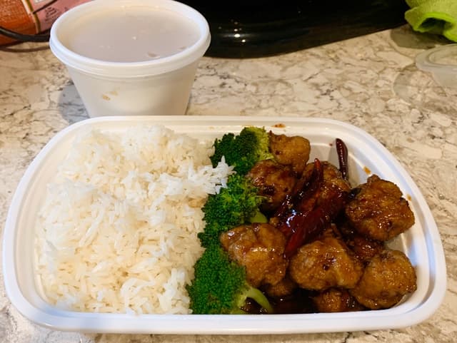 Photo of the dish “General Tso’s Soy Protein Entree”