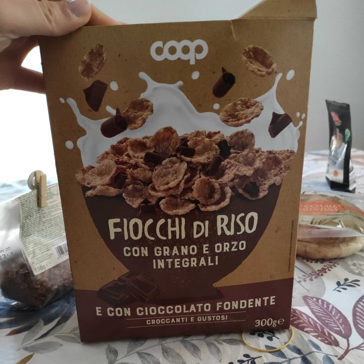 photo of Coop Fiocchi di riso con grano e orzo integrali E Con Cioccolato Fondente shared by @saradlm on  15 Apr 2022 - review