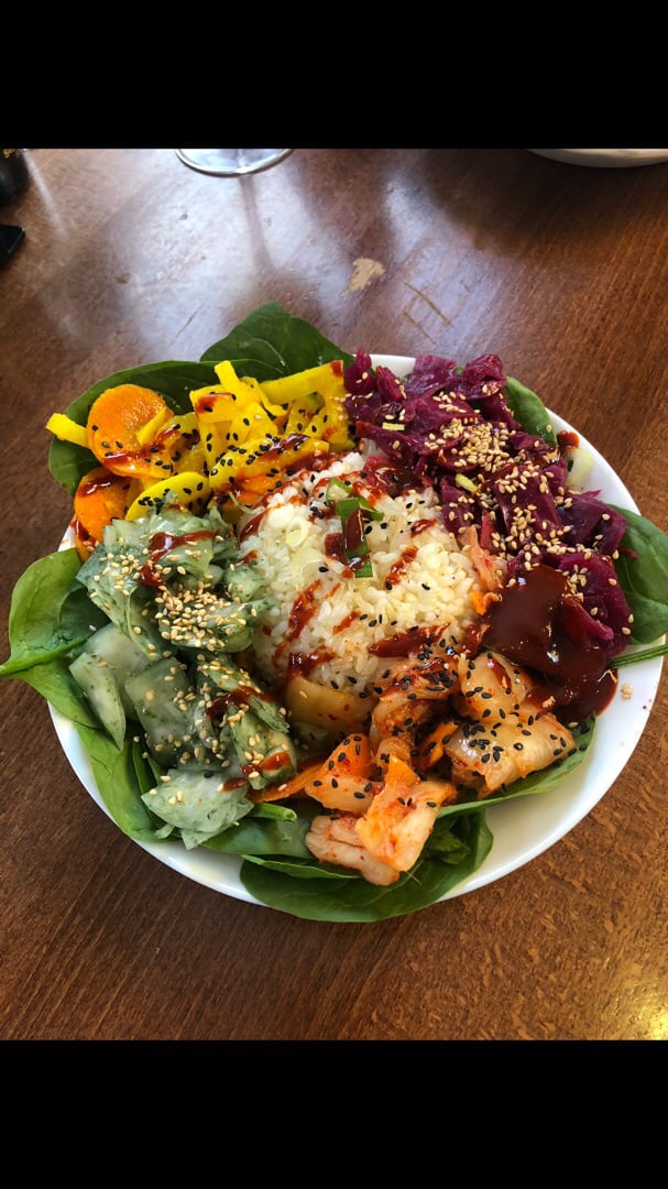photo of Vegan Yes Shoreditch Kimchi Bibimbap shared by @sarahbrandow on  17 Jul 2019 - review