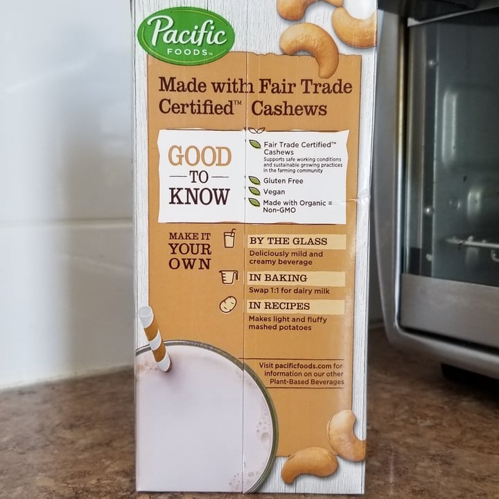 photo of Pacific Foods Cashew Plant-Based Beverage shared by @jonedoe007 on  31 May 2020 - review