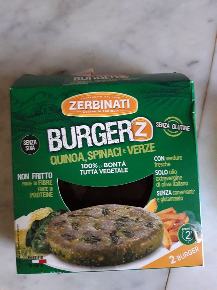 photo of Zerbinati Burgerz Quinoa Spinaci e Verze shared by @valent18 on  28 Feb 2020 - review
