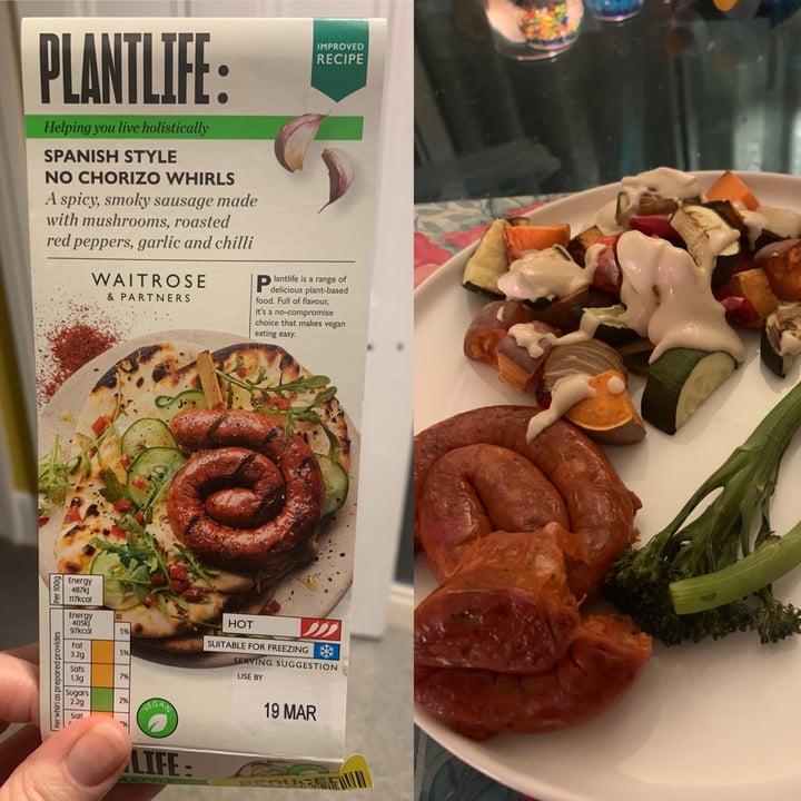 photo of Plantlife: Waitrose & partners Spanish Style NO Chorizo Whirls shared by @alisonclare on  20 Mar 2022 - review