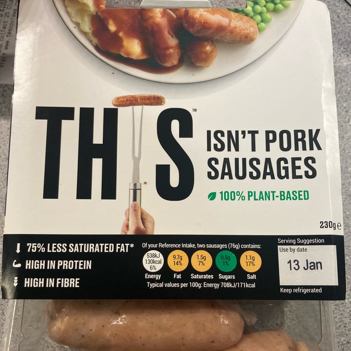 photo of THIS This Isn’t Pork Sausages shared by @jontr on  10 Jan 2022 - review