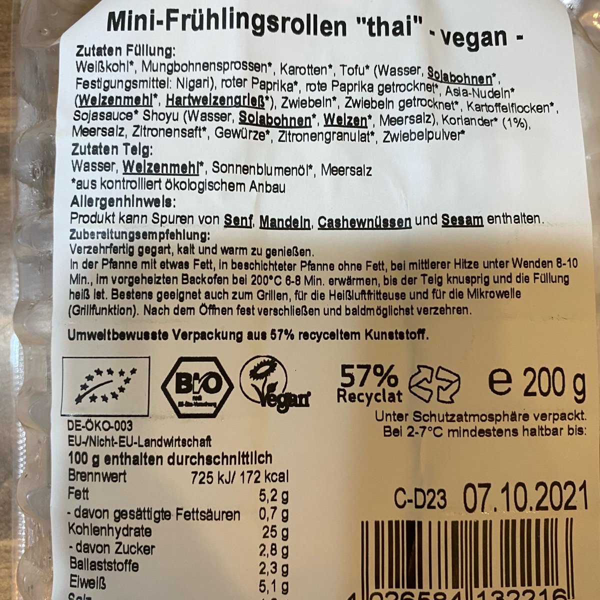 Mini Frühlingsrollen Thai from Soto - Vegan Product Reviews & Ratings ... Mini Frühlingsrollen Thai from Soto - Vegan Product Reviews & Ratings ...