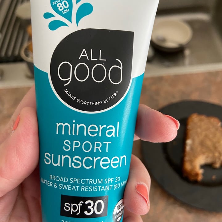 photo of All Good Mineral Sport Sunscreen shared by @leahhastings on  06 Aug 2021 - review