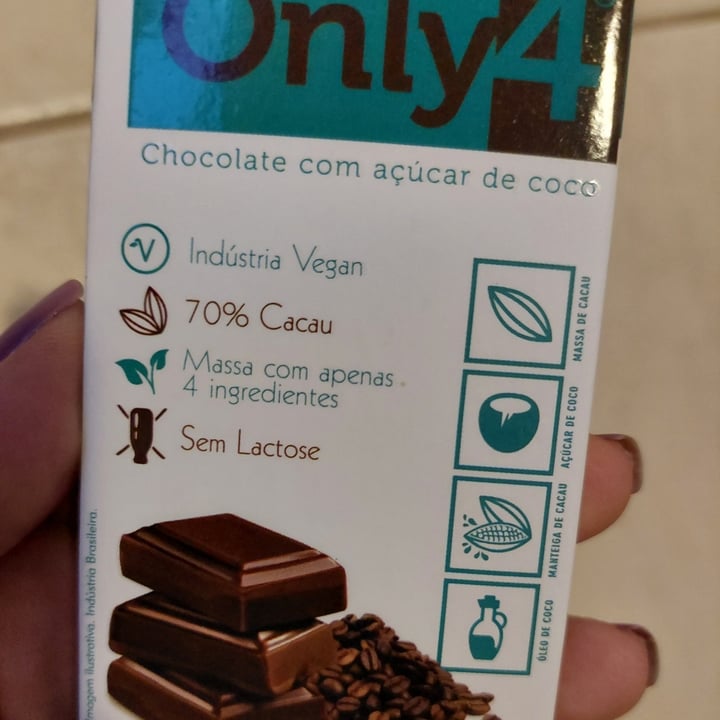 photo of Only4 Chocolate 70% com açúcar de coco shared by @carlaasoares on  28 Apr 2022 - review
