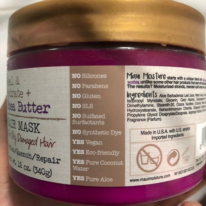 photo of Maui Moisture Heal & Hydrate + Shea Butter Hair Mask shared by @ximenamir on  04 Jun 2021 - review