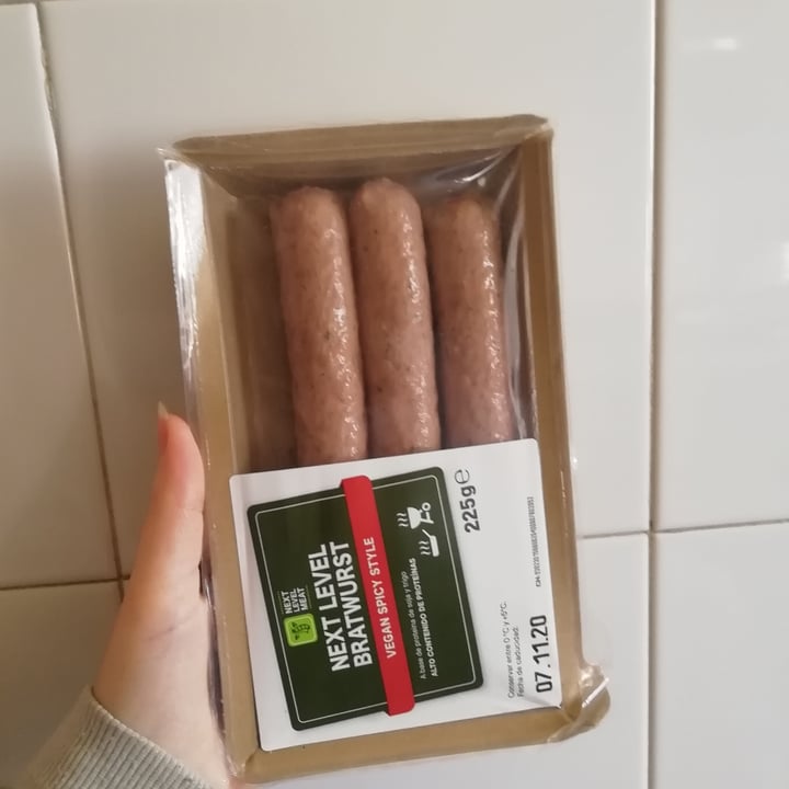photo of Next Level Meat Next Level Bratwurst Vegan Spicy Style shared by @nmirona on  18 Nov 2020 - review