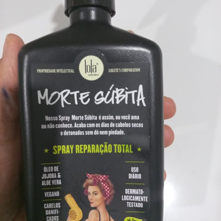 photo of Lola Cosmetics Morte Súbita Spray Reparação Total shared by @gheyzamartins on  26 Apr 2022 - review