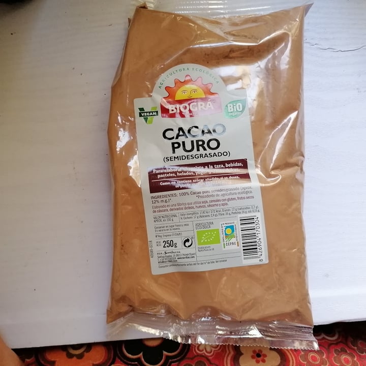 photo of Biogra Cacao Puro shared by @veganoonpics on  11 Mar 2021 - review