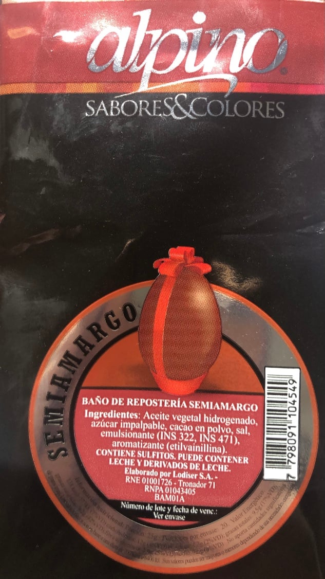 review photo of Chocolate Alpino Baño De Repostería Semiamargo shared by @sntveg on 03 Apr 2021 - review