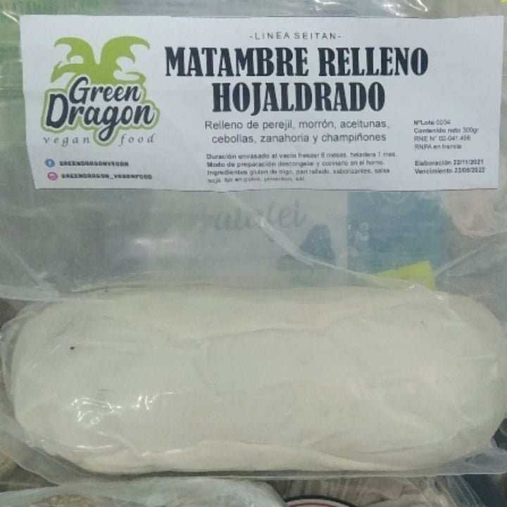 review photo of Green Dragon - Vegan food Matambre Relleno shared by @puntovegan on 01 Dec 2021 - review