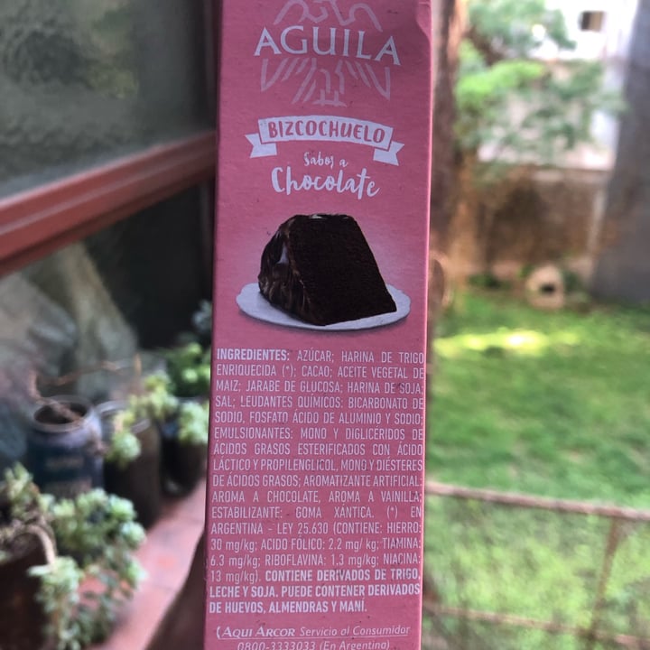 photo of Aguila Bizcochuelo Sabor Chocolate shared by @vegandann on  28 Oct 2022 - review
