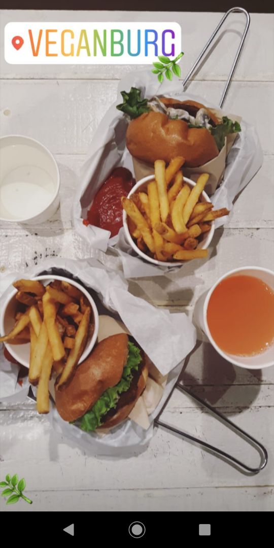 photo of VeganBurg San Francisco Burger w Fries shared by @madddiiiiieee on  01 Apr 2020 - review