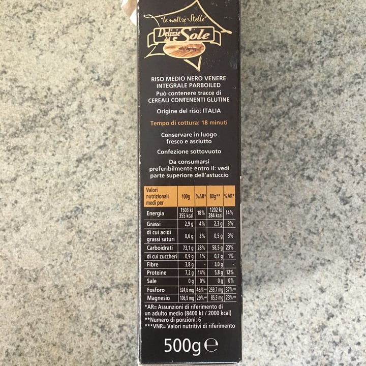 photo of Delizie dal Sole Riso Venere integrale shared by @morganaaa on  24 Feb 2021 - review
