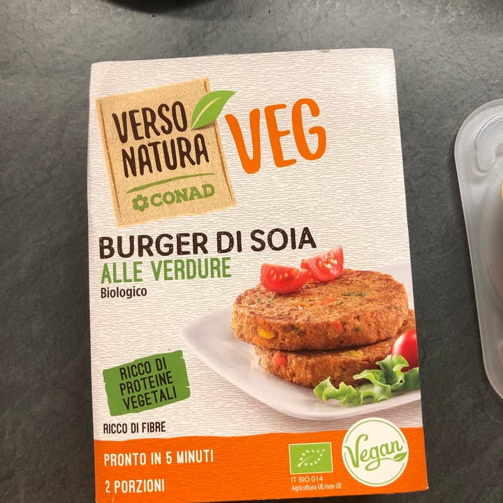 review photo of Verso Natura Conad Veg Burger di soia shared by @rebeccavegan on 09 Apr 2022 - review