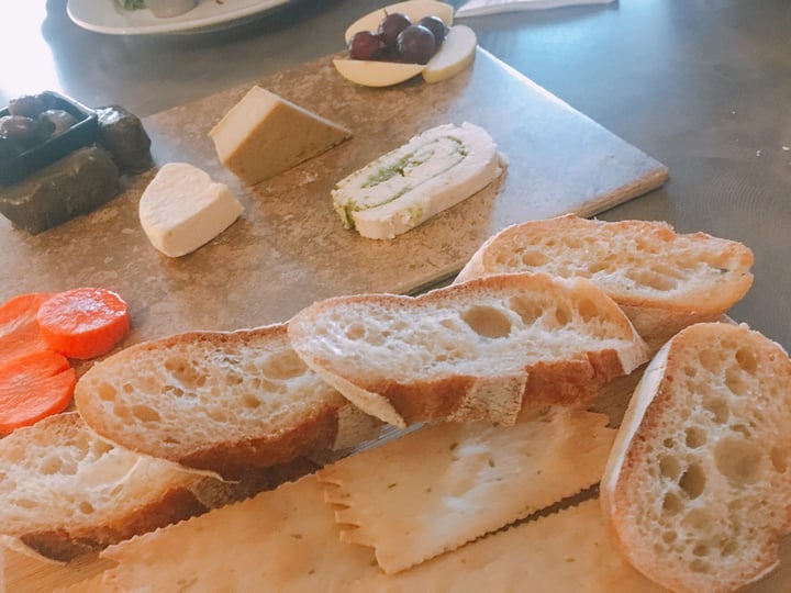 photo of Vtopia All Vegan Restaurant & Cheese Shop Cheese platter and grilled Mac N Cheez sandwich shared by @veghead on  21 Mar 2019 - review