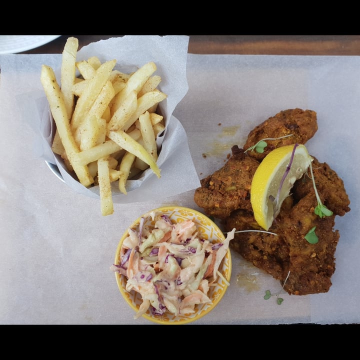 photo of The Vegan Chef Umhlanga Crispy Battered Vish, Chips and Slaw shared by @ullu on  22 Sep 2021 - review