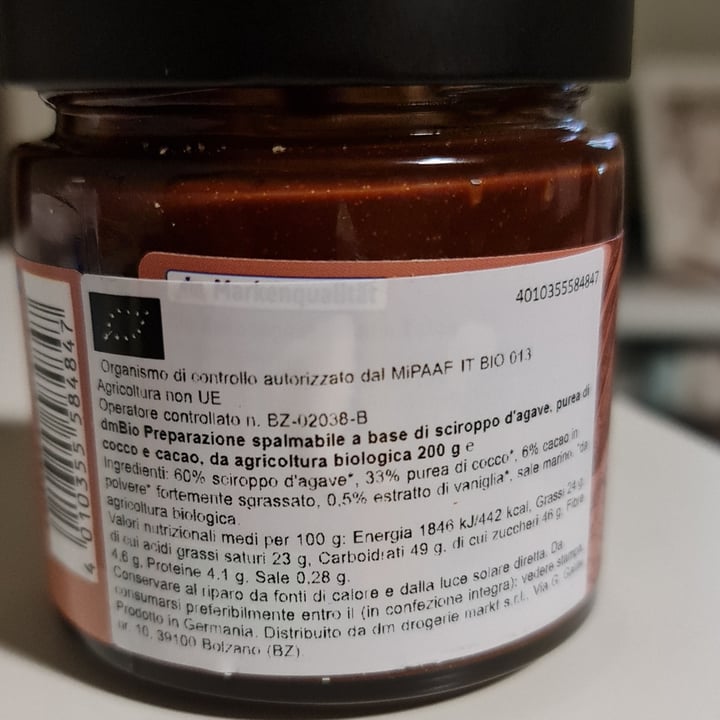 photo of dmBio Crema cacao e cocco shared by @creepysunset on  04 Jan 2022 - review