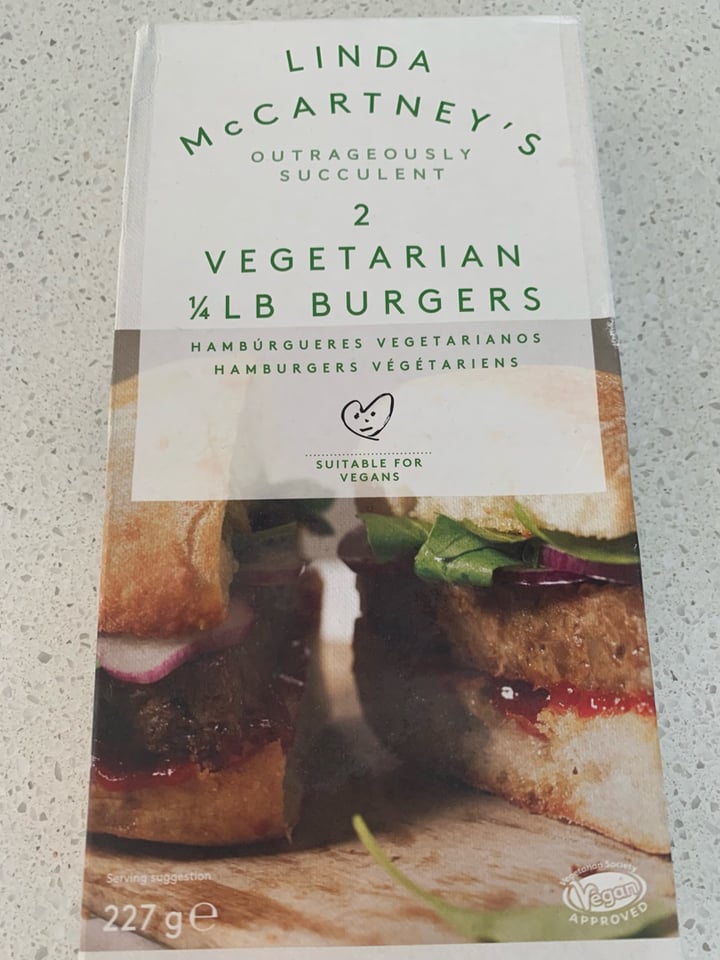 photo of Linda McCartney's Vegetarian 1/4 LB Burgers shared by @judymiddup on  20 Jul 2019 - review