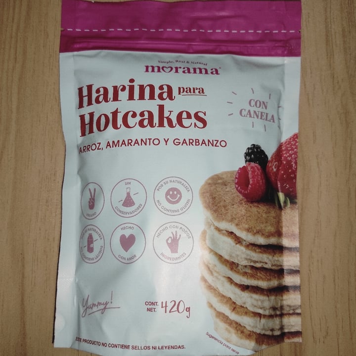 photo of Morama Harina para Hot Cakes Arroz, amaranto y garbanzo shared by @sisnivegana on  10 Sep 2021 - review