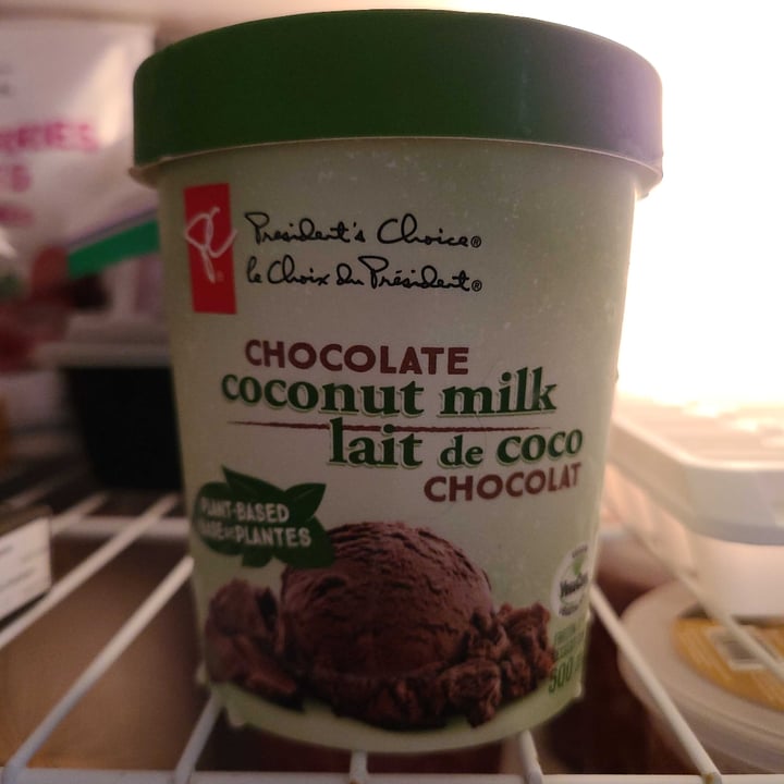 photo of President's Choice Chocolate Coconut Milk Ice-cream shared by @mdoerksen on  29 Jun 2021 - review