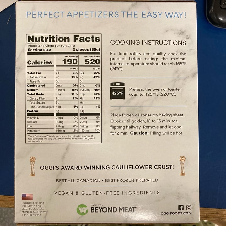 review photo of Oggi Foods Mini Calzones shared by @cecilbeee on 12 Mar 2022 - review