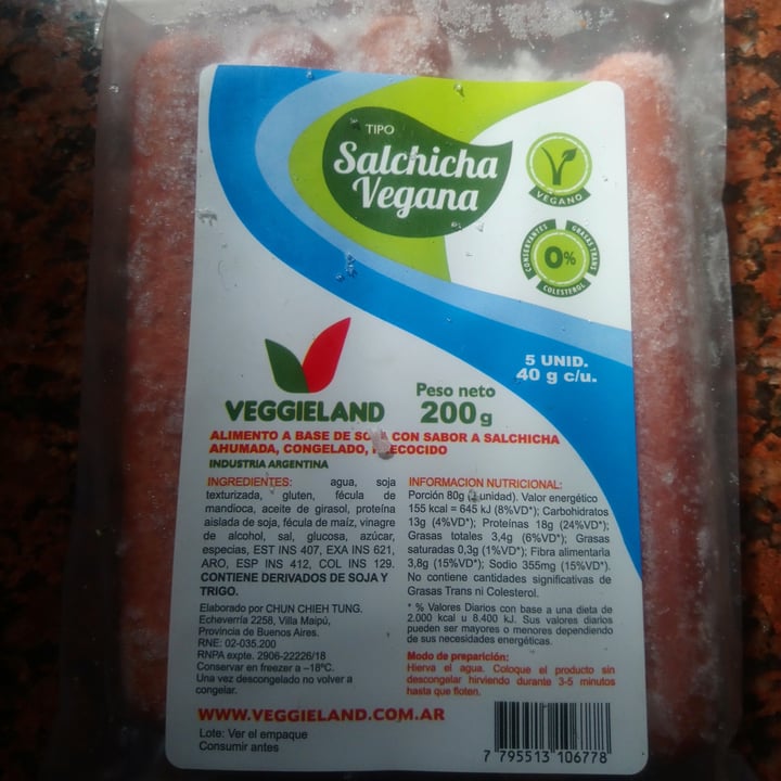 photo of Veggieland Salchichas Veganas shared by @enoughisenough on  23 Aug 2020 - review