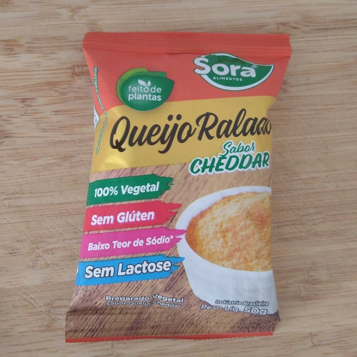 photo of Sora Queijo Ralado Cheddar shared by @fefrischrib on  16 Jul 2022 - review