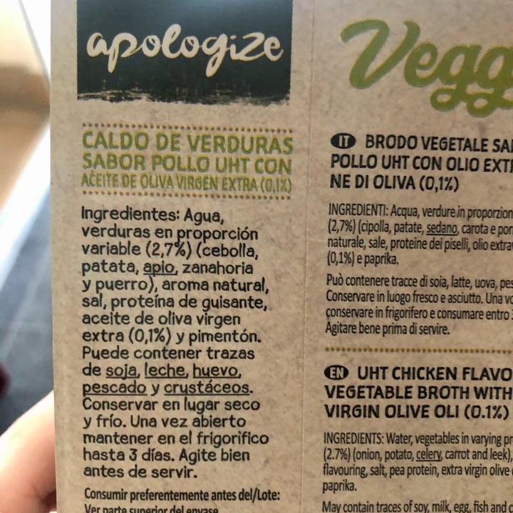 photo of Apologize Caldo veggie sabor pollo shared by @vegannoe on  18 Aug 2022 - review