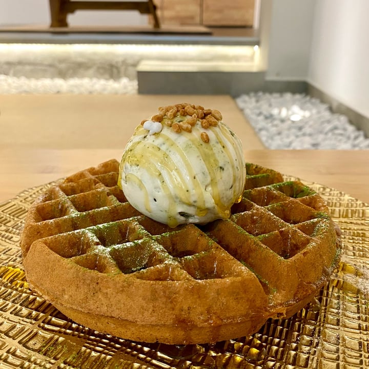 photo of Hvala CHIJMES Dairy free waffle with matcha ice cream shared by @erialc on  03 Oct 2021 - review