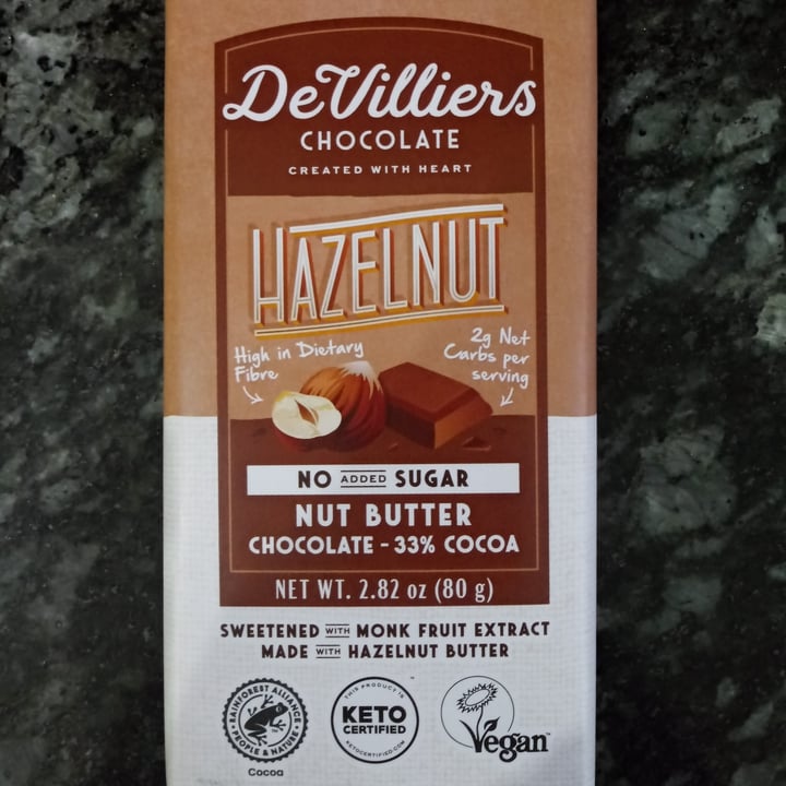 photo of De Villiers Chocolate Hazelnut No Sugar Added Bar shared by @nnandita15 on  15 Jun 2021 - review