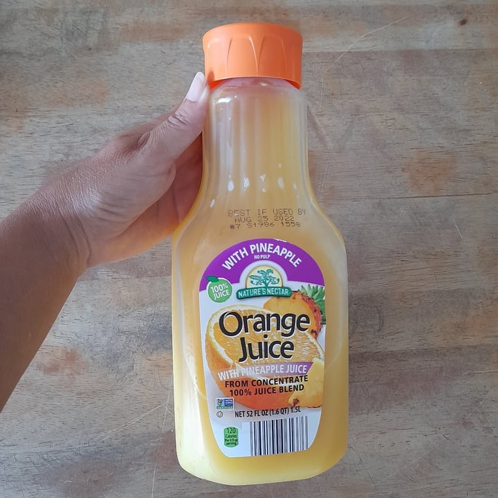 Nature's nectar orange outlet juice