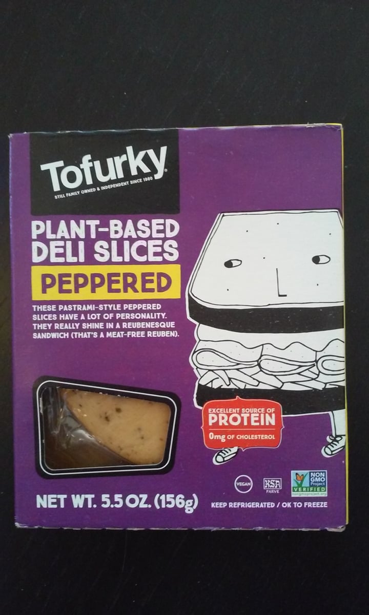 photo of Tofurky Plant-Based Deli Slices Peppered shared by @steveerlsten on  26 Dec 2019 - review